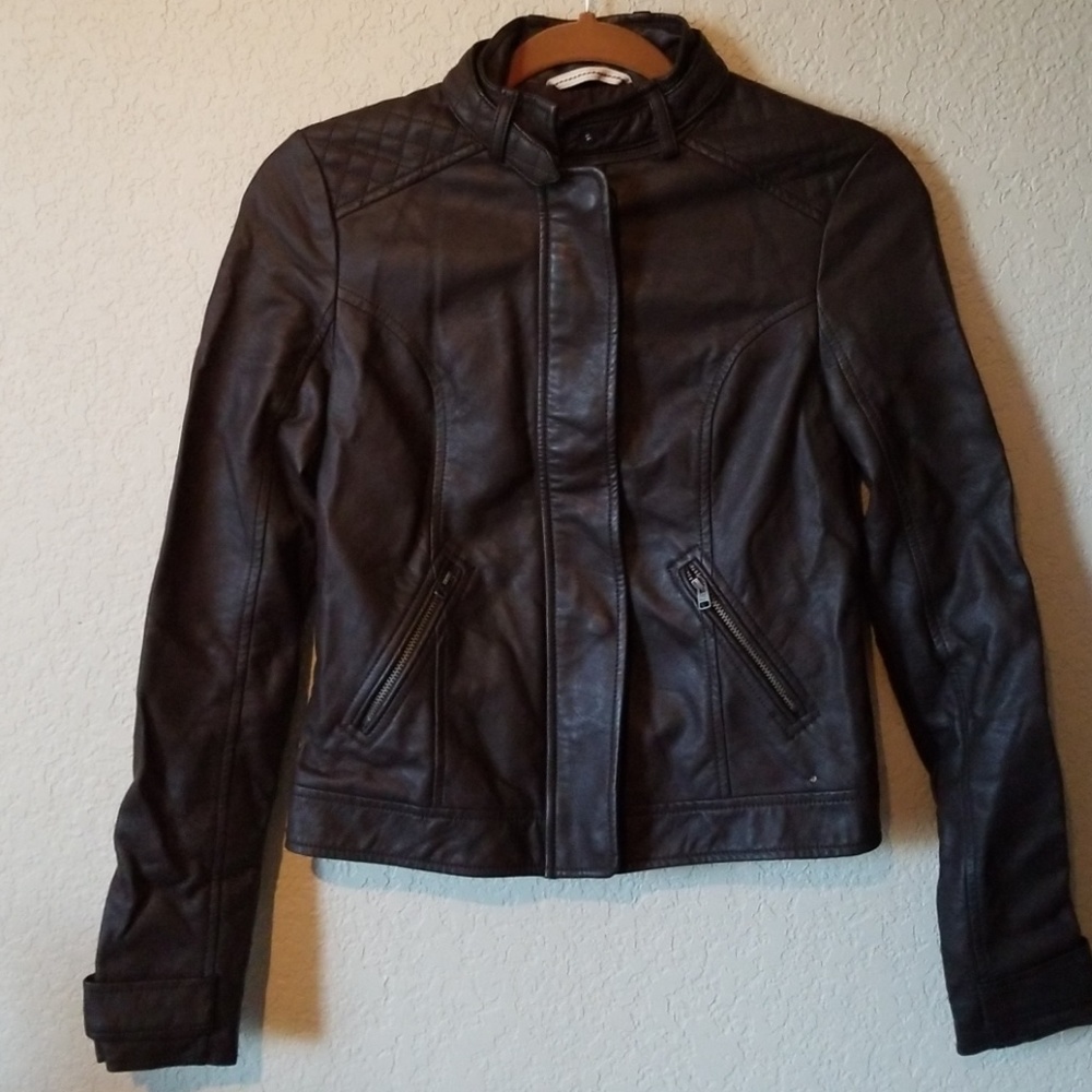 Faux leather jacket